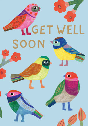 Get Well Soon Starflower Greetings Card
