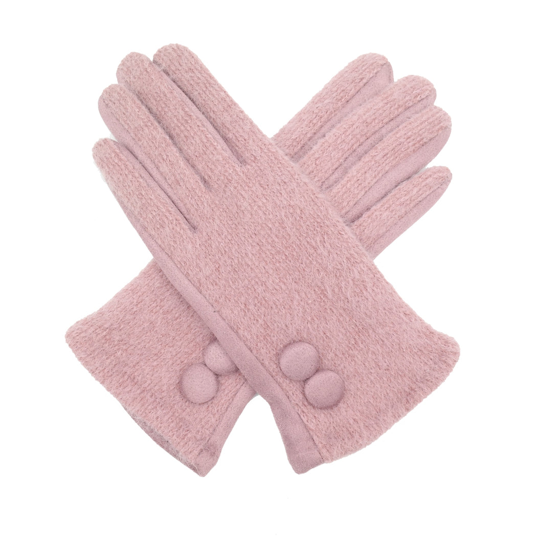Dusky Pink Soft Knit Gloves