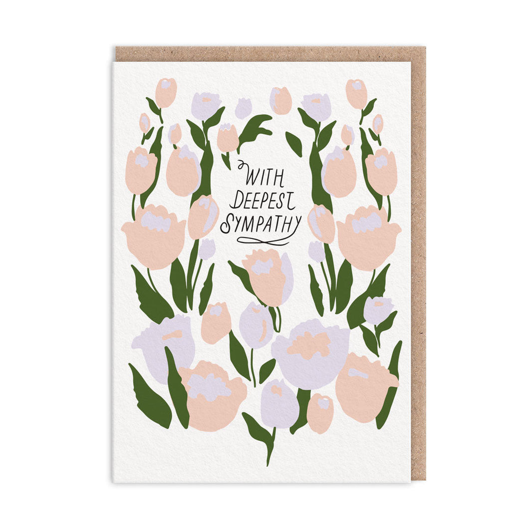 Floral Deepest Sympathy Greetings Card