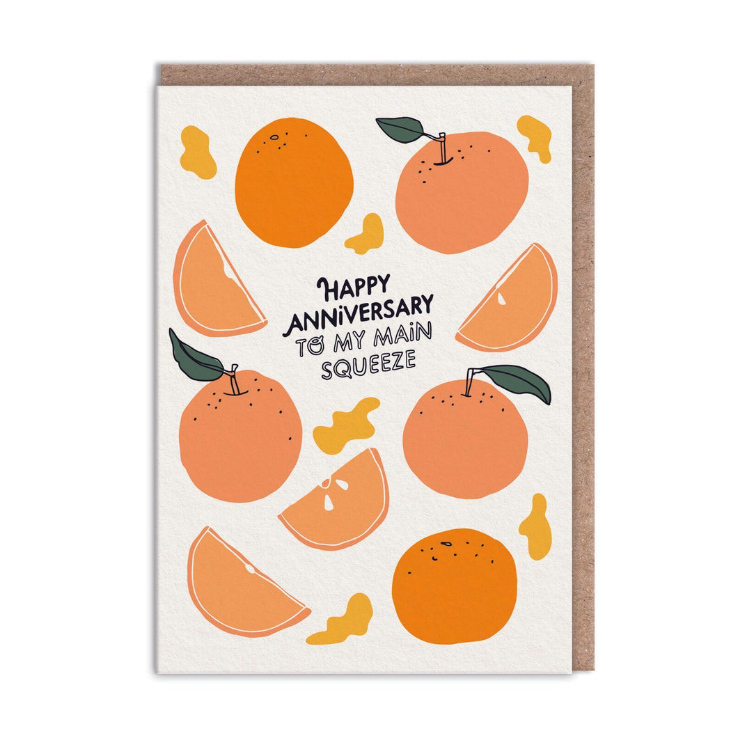 Main Squeeze Anniversary Greetings Card