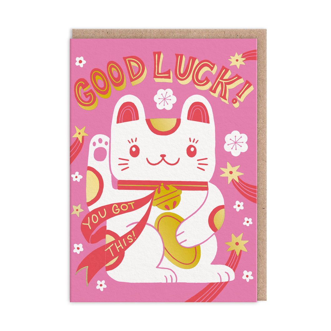 Lucky Cat Greetings Card