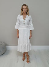 Load image into Gallery viewer, Broderie &amp; Crochet Cotton Dress
