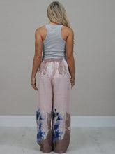 Load image into Gallery viewer, Floral Wide Leg Linen Trousers
