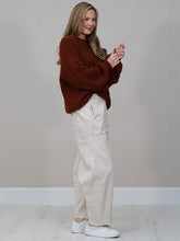Load image into Gallery viewer, Rust Cable Knit Wool Mix Sweater
