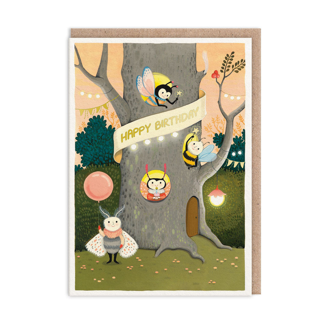 Tree Apartment Birthday Greetings Card