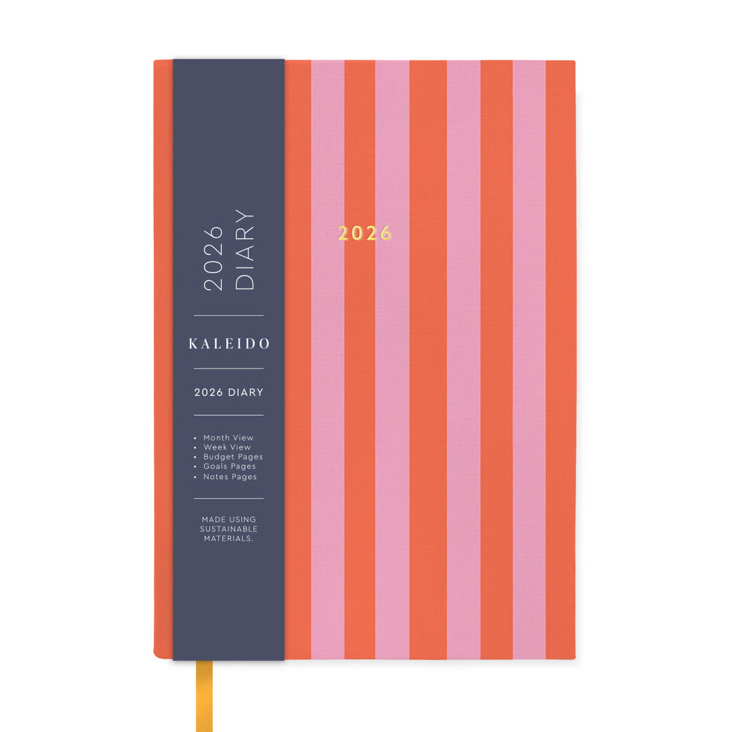 2026 A5 Candy Stripe Floral Diary