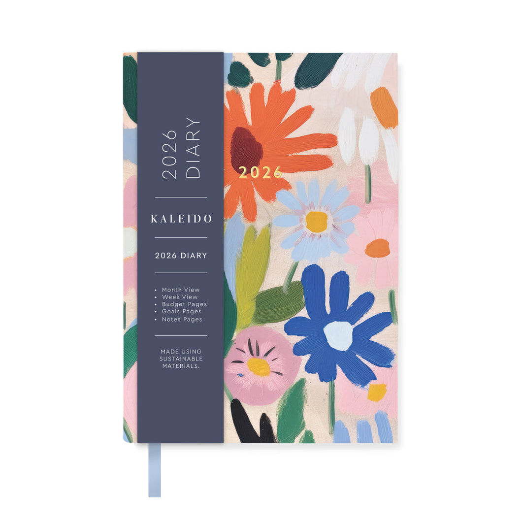 2026 A6 Gouache Floral Diary