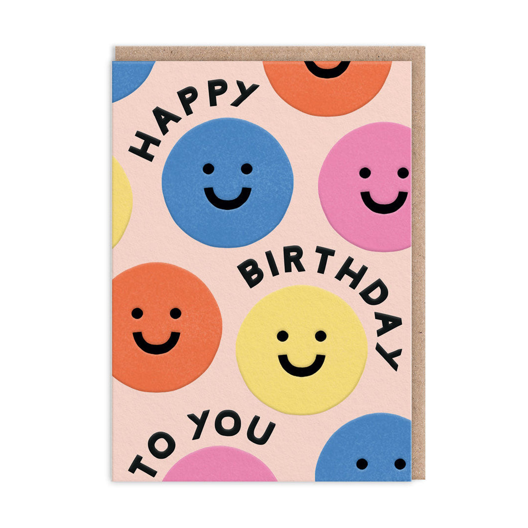 Smileys Birthday Greetings Card