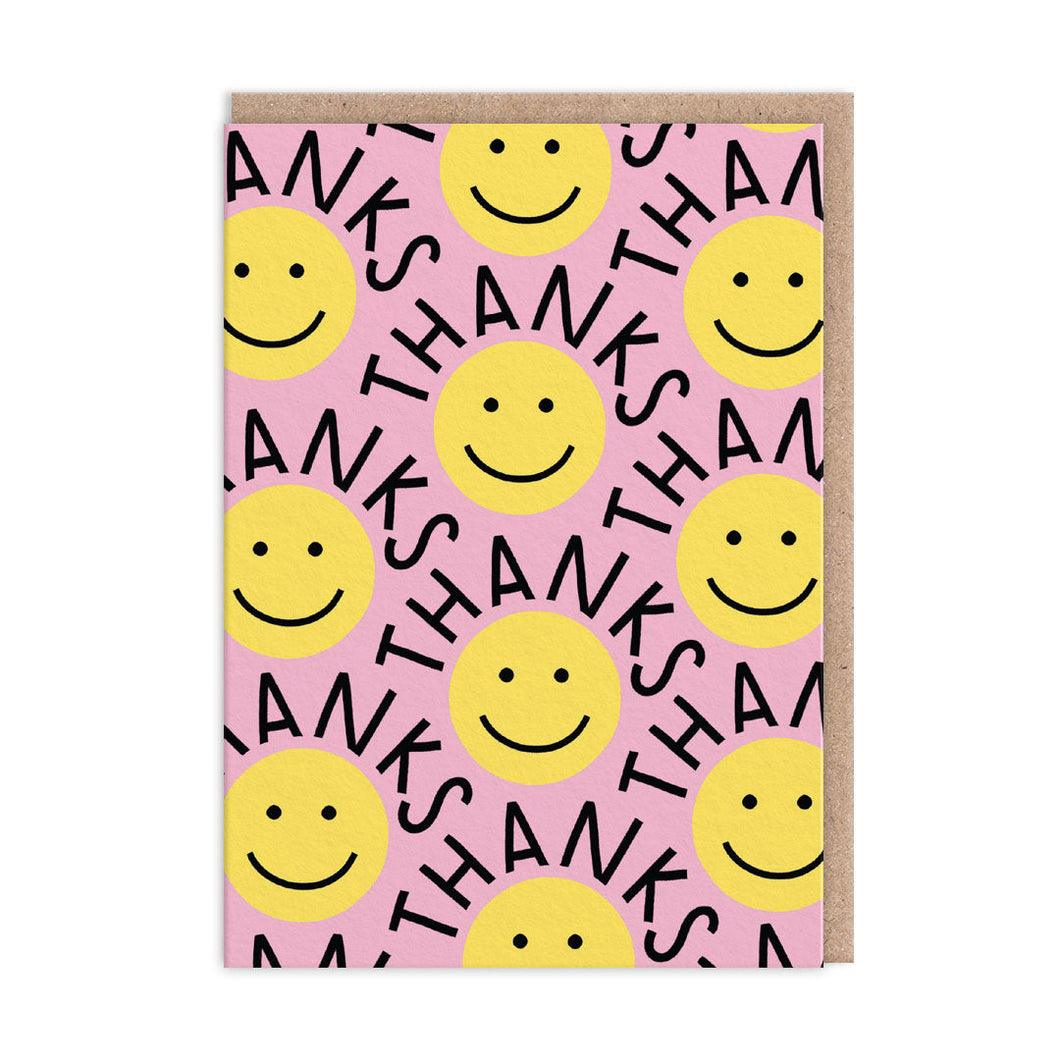 Thanks Smiley Faces Greetings Card