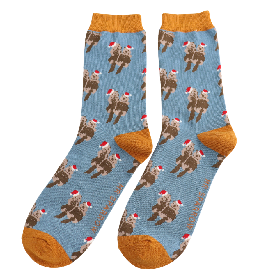 Men's Festive Otter Bamboo Socks