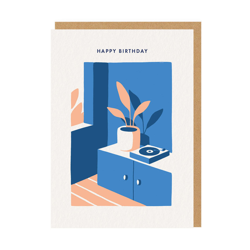 Record Player Greetings Card