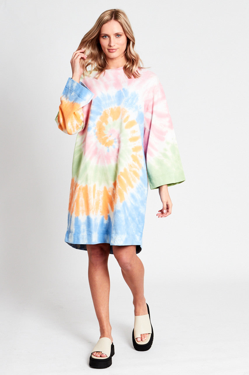 Oversized Tie Dye Sweater Dress