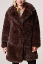 Load image into Gallery viewer, Faux Fur Mid Length Coat

