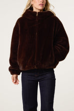Load image into Gallery viewer, Zip Through Cosy Hooded Jacket
