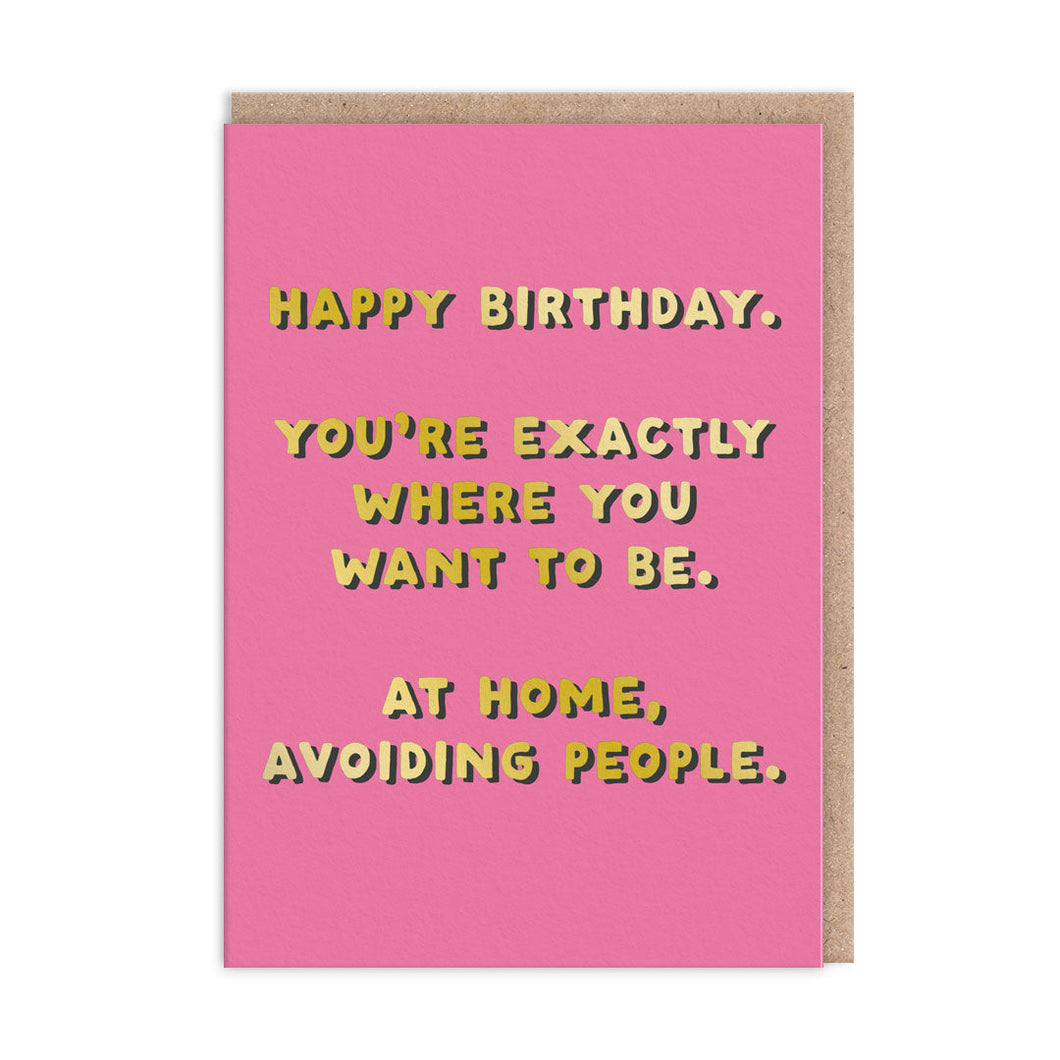 Avoiding People Greetings Card