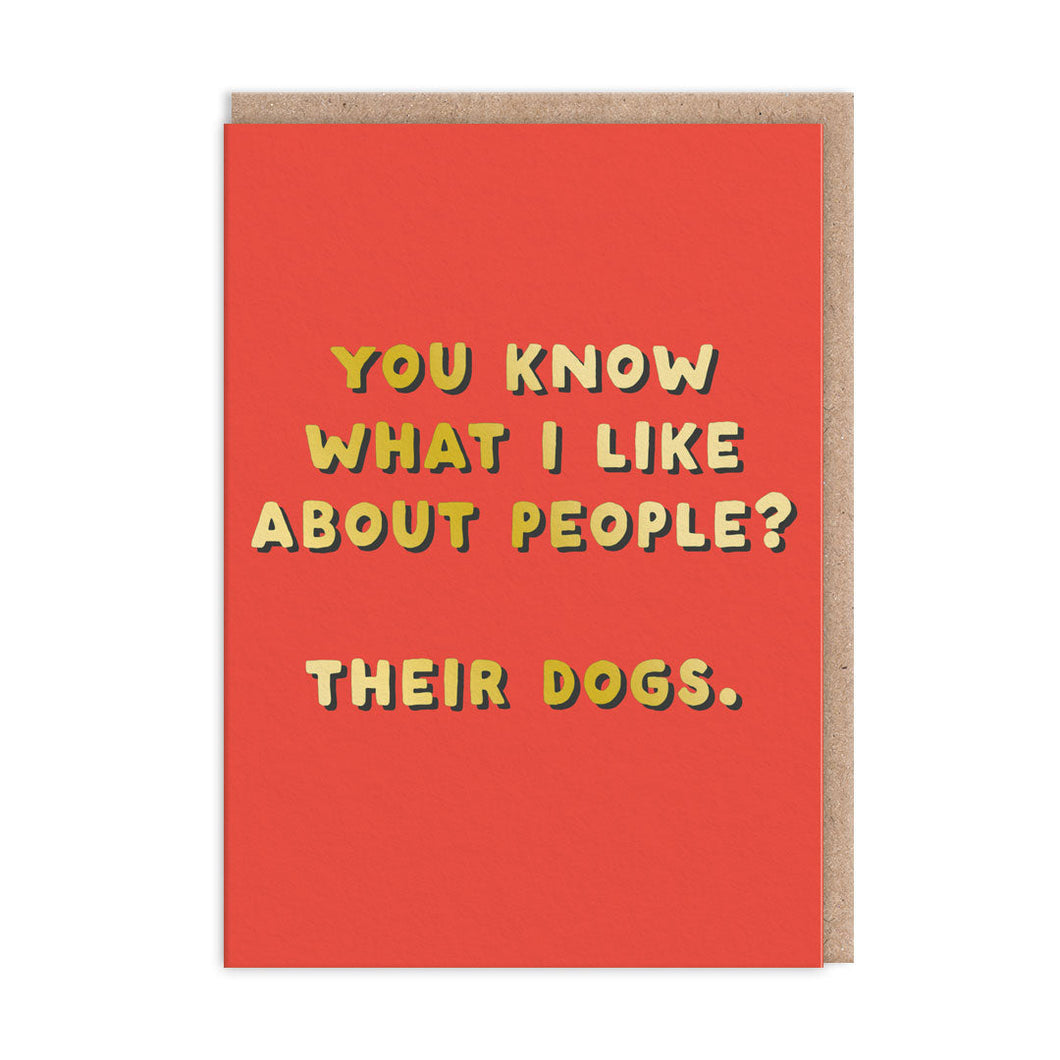 What I Like About People Greetings Card