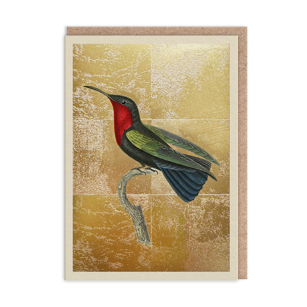 Garnet-Throated Hummingbird Greetings Card