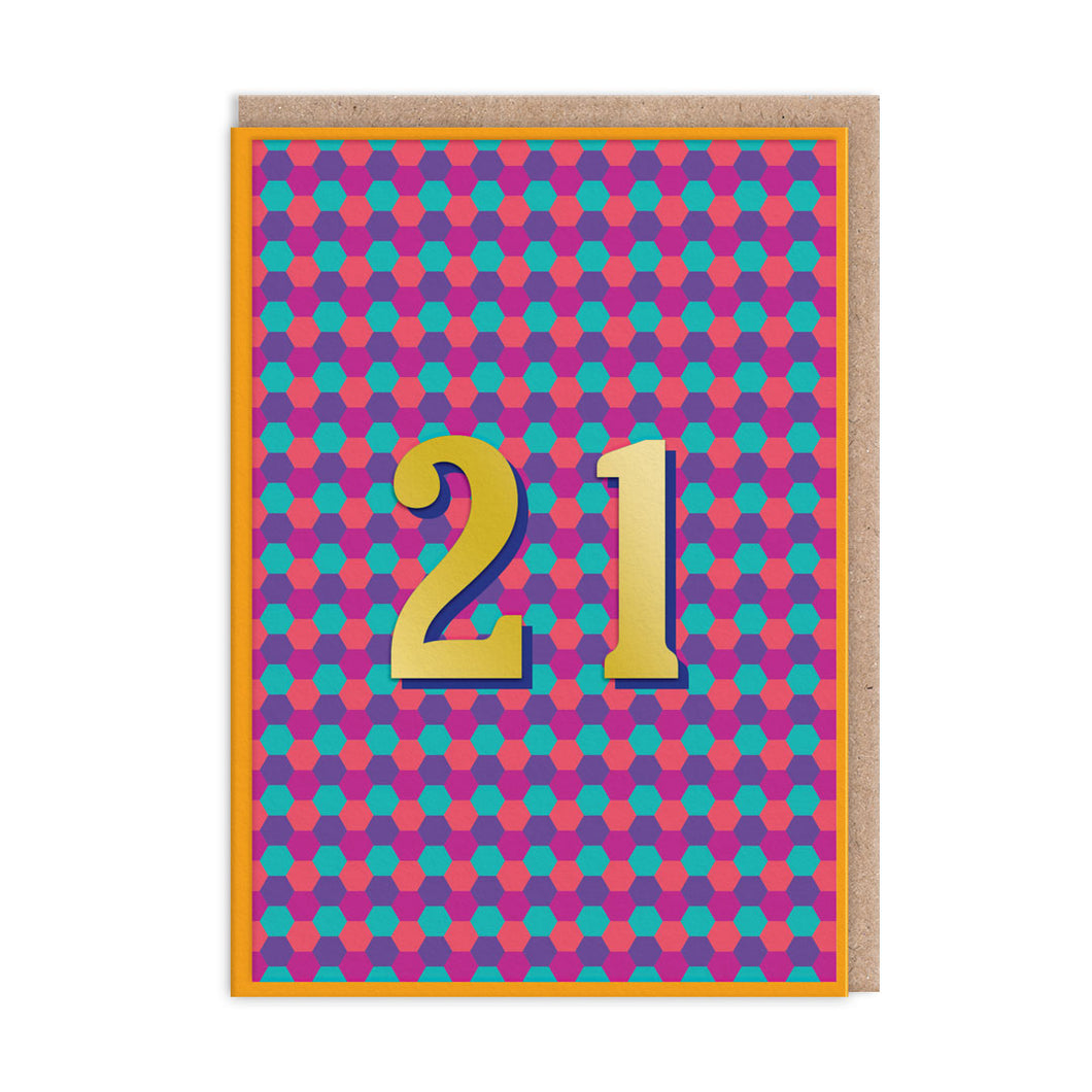 21 Geometric Greetings Card