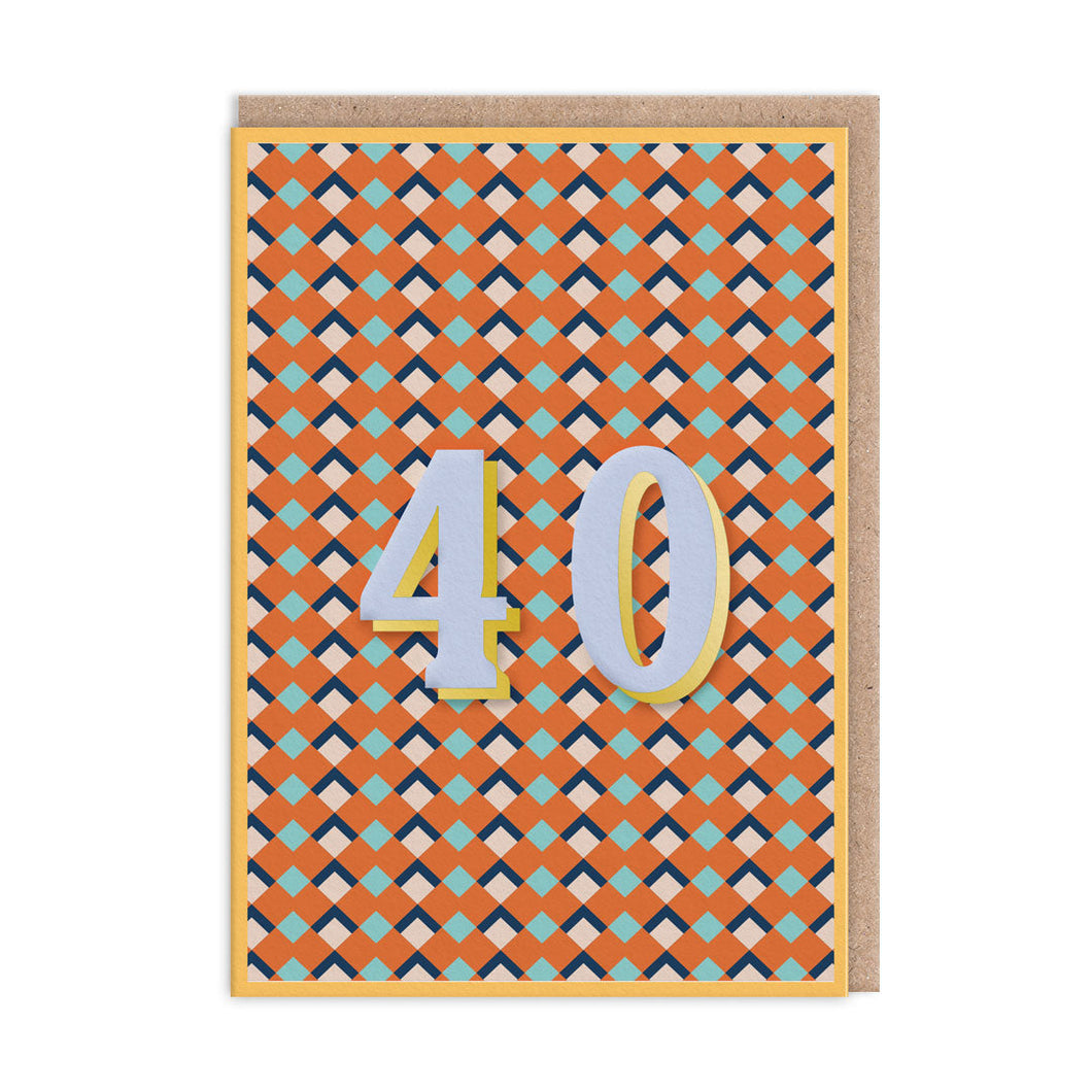 40 Geometric Greetings Card