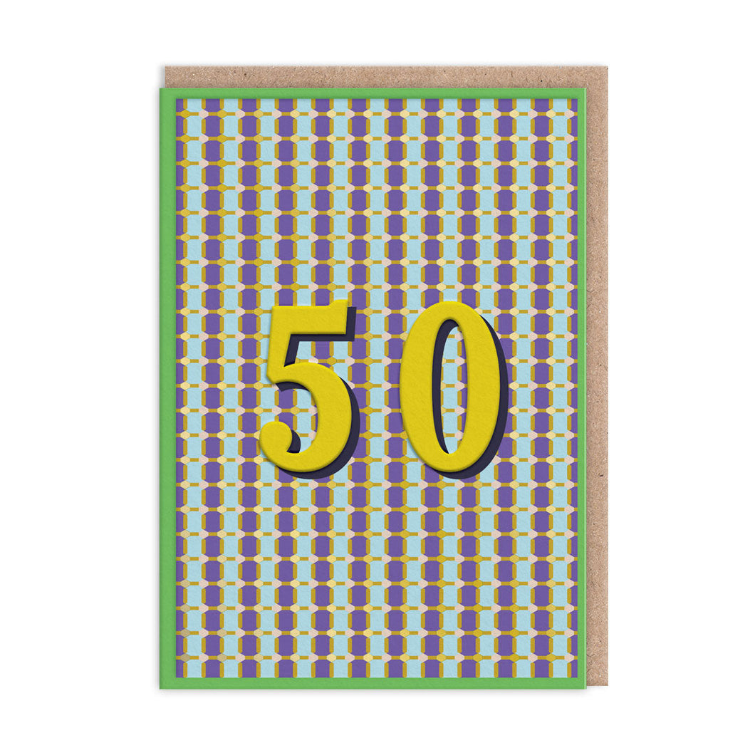 50 Geometric Greetings Card