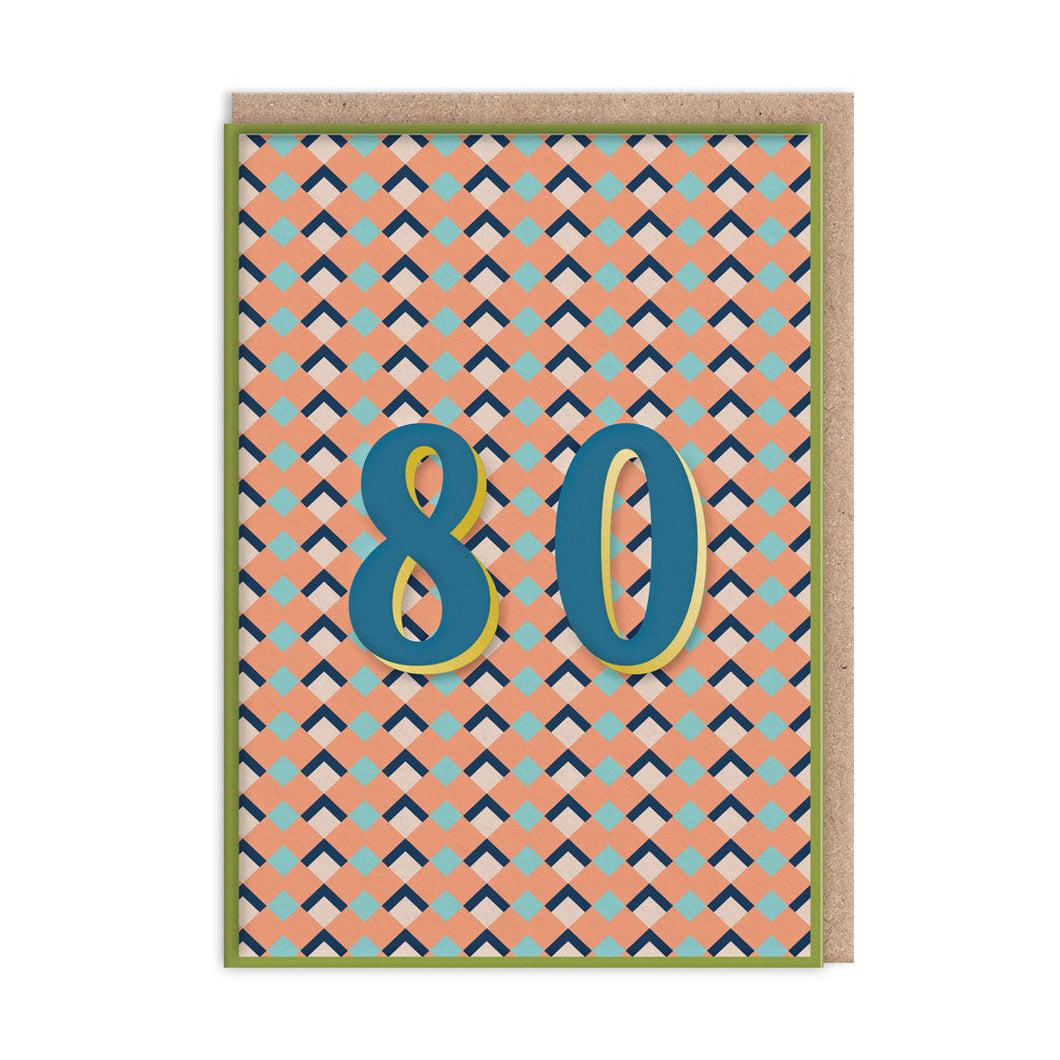 80 Geometric Greetings Card