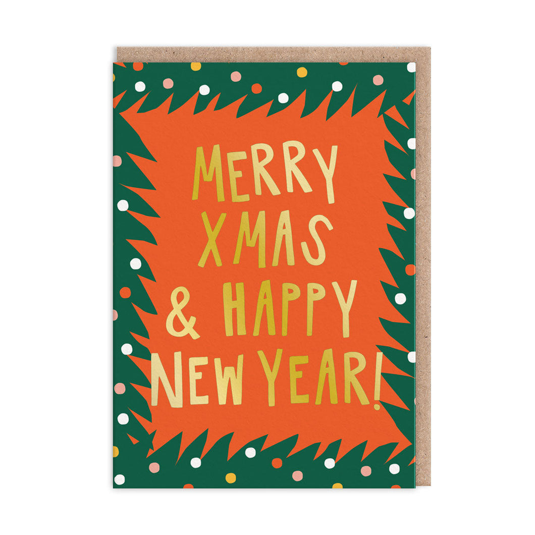 Merry Xmas Typography Greetings Card