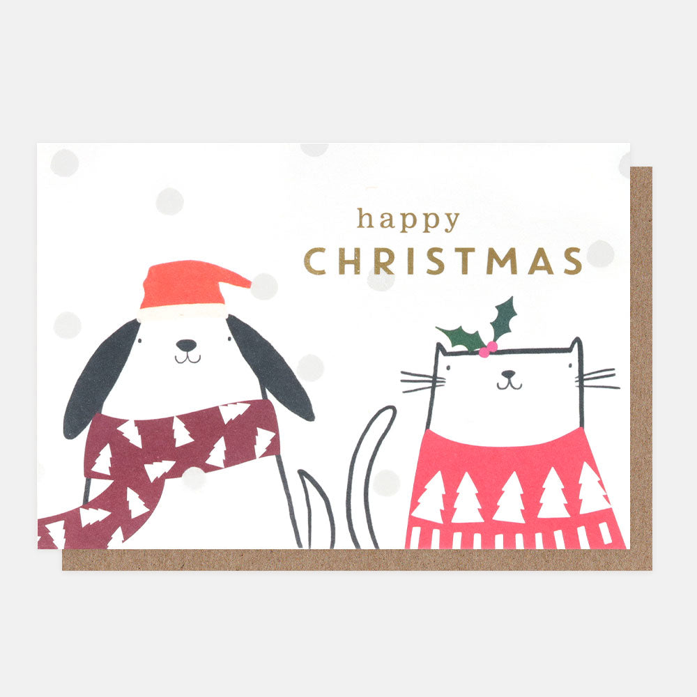 Caroline Gardner Festive Cat & Dog Pack of 10 Cards