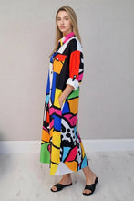 Load image into Gallery viewer, Abstract Print Oversized Shirt Dress
