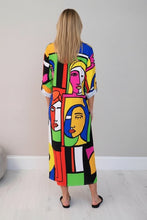 Load image into Gallery viewer, Abstract Print Oversized Shirt Dress
