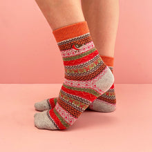 Load image into Gallery viewer, Secret Garden Robin Fair Isle Socks
