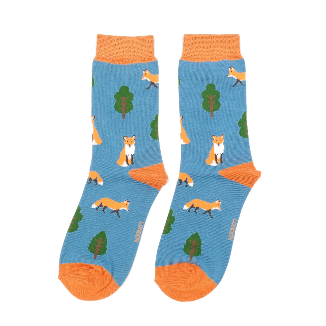 Fox In The Woods Bamboo Socks