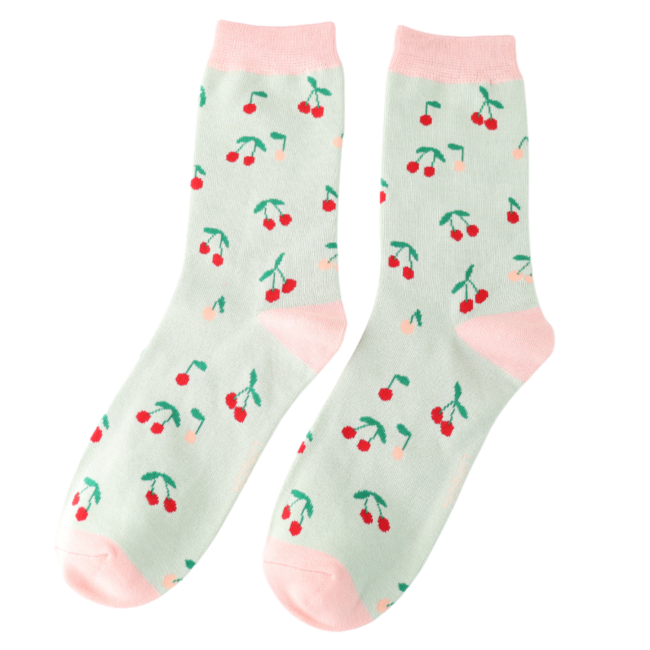 Mini Cherries Bamboo Socks