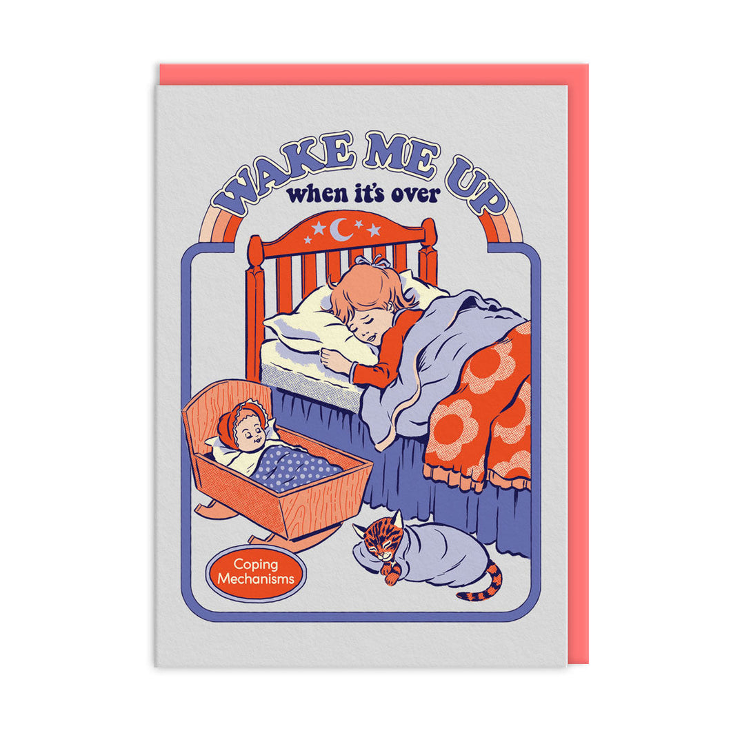 Wake Me Up Greetings Card