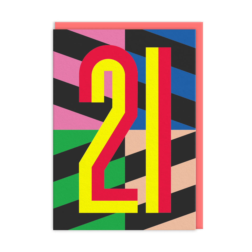 21 Birthday Greetings Card