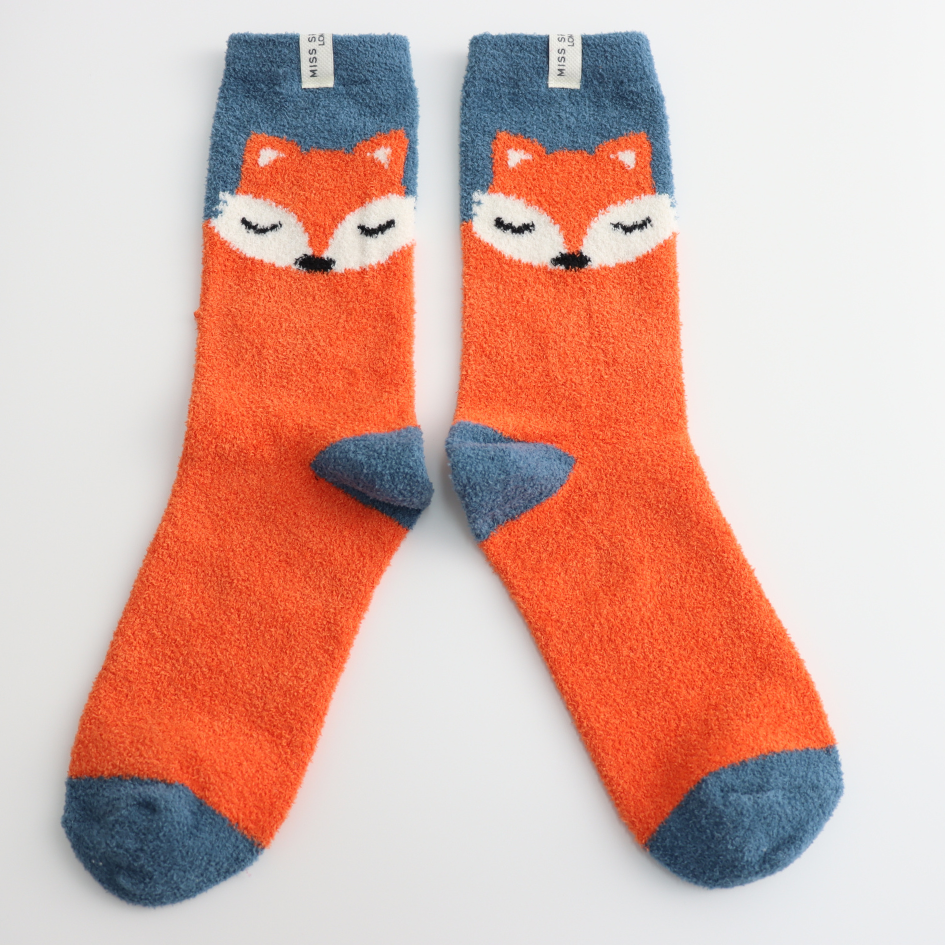 Sleepy Fox Fluffy Socks
