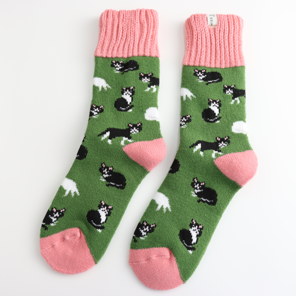 Black & White Cats Cosy Winter Socks