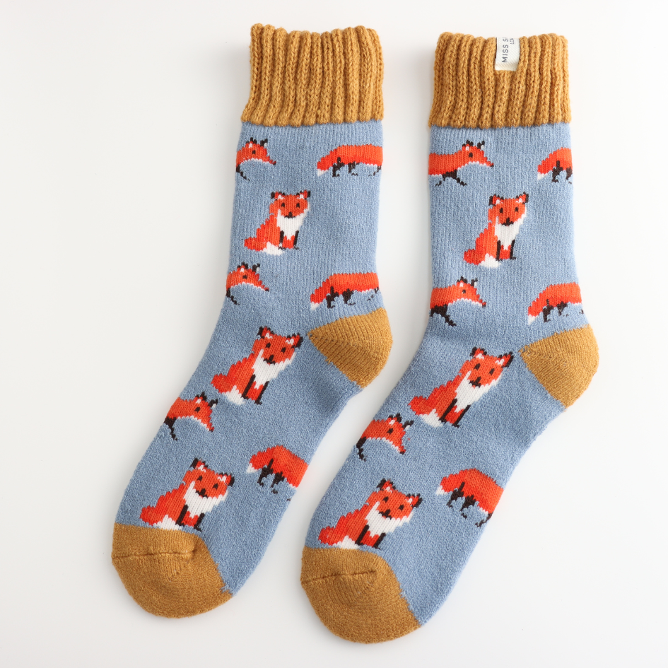 Foxes Cosy Winter Socks