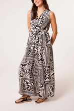 Load image into Gallery viewer, Mixed Print Wrap Front Jumpsuit
