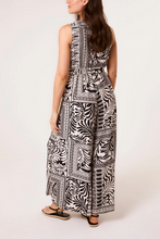 Load image into Gallery viewer, Mixed Print Wrap Front Jumpsuit
