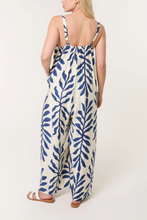Load image into Gallery viewer, Leaf Print Wide Leg Jumpsuit
