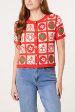 Load image into Gallery viewer, Patchwork Fruit Crochet Cardigan
