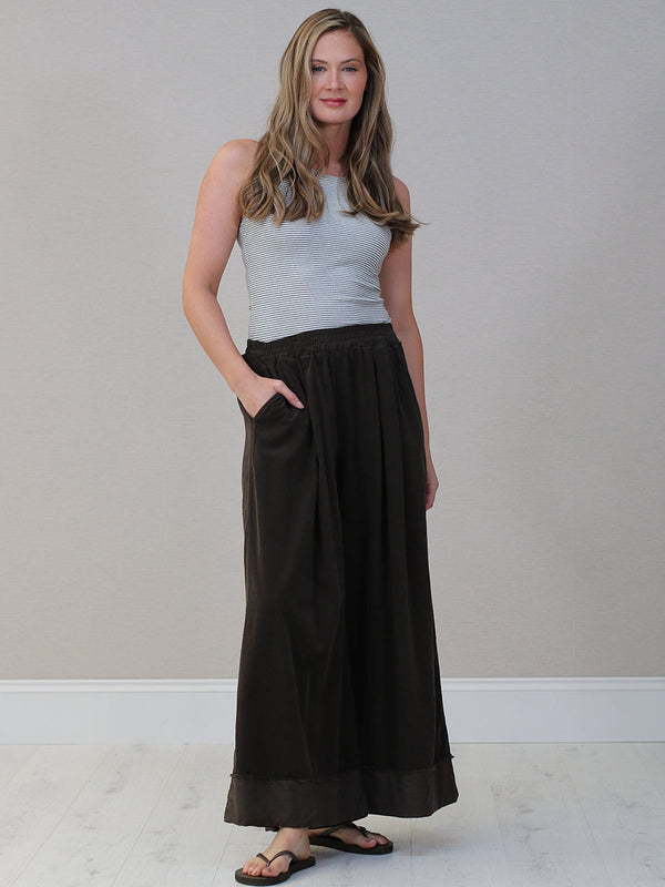 Chocolate Brown Corduroy Palazzo Pants