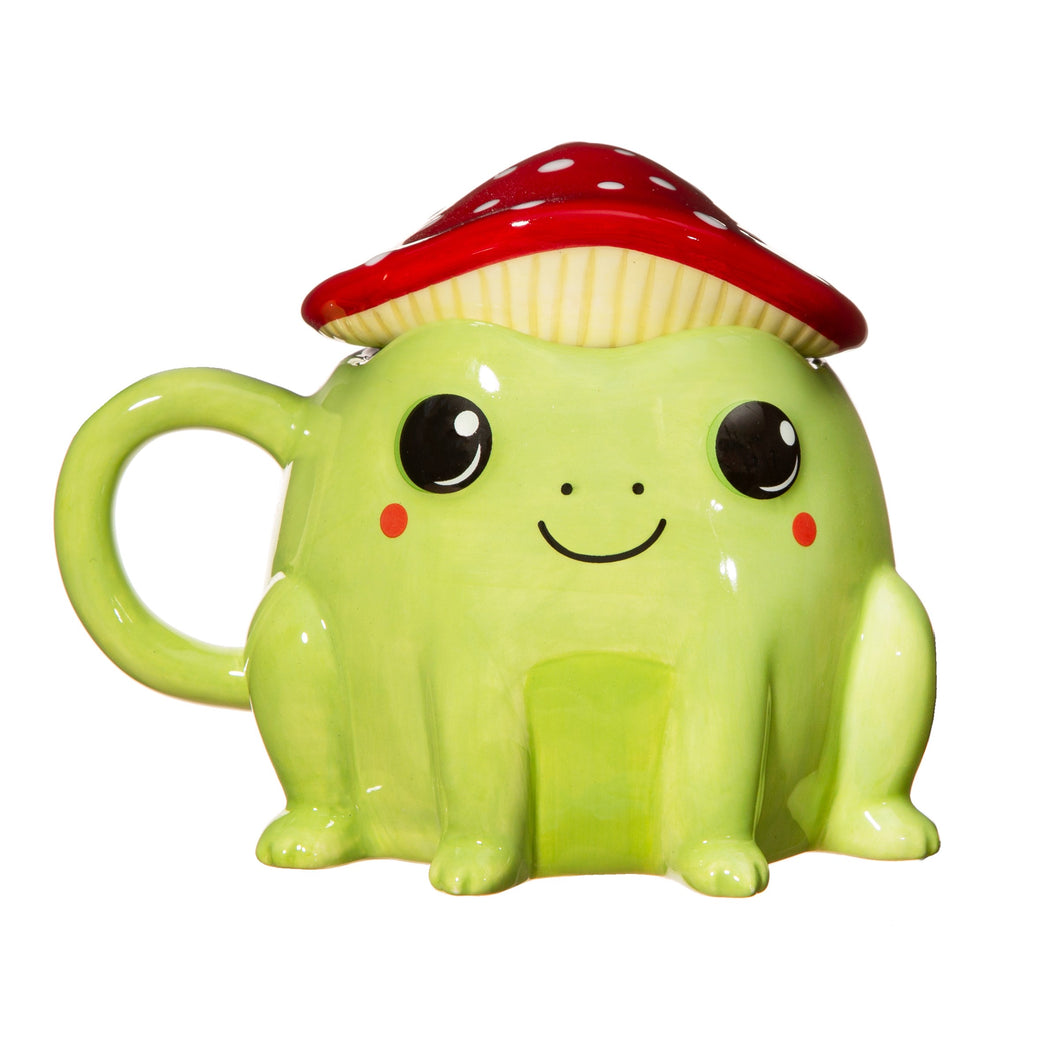 Frog Mug with Mushroom Lid