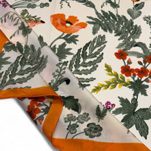 Load image into Gallery viewer, Orange Floral Garden Square Scarf
