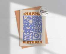 Load image into Gallery viewer, Happy Birthday Wavy Abstract Greetings Card
