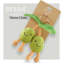 Load image into Gallery viewer, Plush Two Peas Bag Charm
