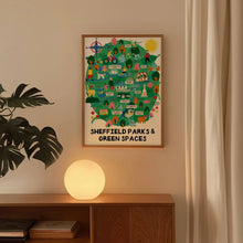 Load image into Gallery viewer, Sheffield Parks and Green Spaces Map Print
