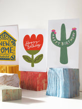 Load image into Gallery viewer, Red Tulip Happy Birthday Greetings Card
