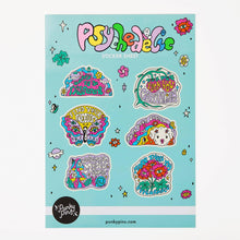 Load image into Gallery viewer, Psychedelic A5 Vinyl Sticker Sheet
