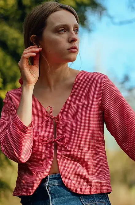 Red Gingham Ava Blouse